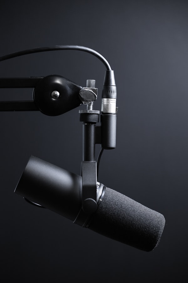 Ripresa di una sessione di registrazione di un podcast video professionale